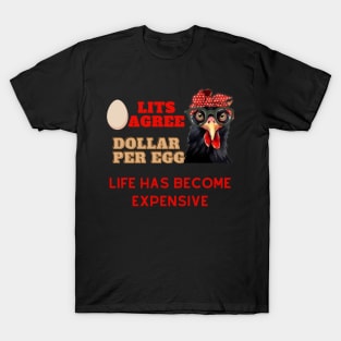 High cost of living and plans for chickens to acclimate. T-Shirt